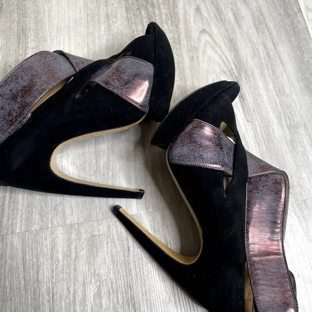 Nicholas Kirkwood Suede Strappy Heels